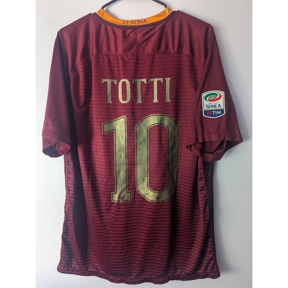 Roma Totti 2016/17 Derby Edition Jersey XL Serie A Patched